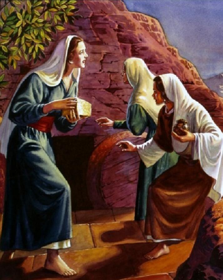 jesus tomb closed. dresses Mary and Mary at Jesus Tomb jesus tomb closed. spices to Jesus#39;